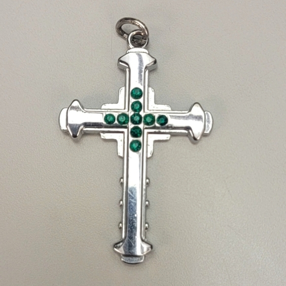 Three (3) Rhinestone Cross Pendants - Picture 10 of 13